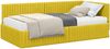 vidaXL Eckbettgestell mit Matratze mit Kopfteil 2 pcs Gelb Samt 3393824 Bild 2