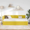 vidaXL Eckbettgestell mit Matratze mit Kopfteil 2 pcs Gelb Samt 3393824 Bild 3