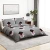 vidaXL Bettwäsche-Set, Baumwolle grau / rosa, 220x240 cm Bild 1