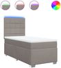 vidaXL Boxspringbett mit Matratze Taupe 90x190 cm Stoff 3292647 Bild 2