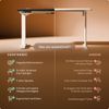 Desktronic HomePro Elektrisch höhenverstellbarer Schreibtisch 180x80cm Weiß/Schwarz mit Memory-Funktion, Anti-Kollisions Technologie, USB-A und USB-C-Ladeanschlüssen Bild 5