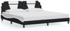vidaXL Bettgestell "Viana" mit LED ohne Matratze Schwarz und Weiß 200x200 cm 3214048 Bild 4