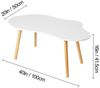 Rutaqian Couchtisch Wohnzimmer Tisch in Wolkenform, 100 x 50 x 41 cm Beistelltisch modern, Wolkenförmiger Couchtisch mit 68kg Tragkraft Bild 2