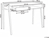 Schreibtisch KOFOTEN Weiß 107 cm 48 cm Bild 2