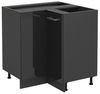 Eckunterschrank R-Line Anthrazit Hochglanz 75.6 cm ohne Arbeitsplatte Vicco Bild 4