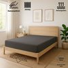 EXKLUSIV HEIMTEXTIL Jersey Spannbettlaken Premium 140 x 200 cm Grau 100% Baumwolle Öko - Tex Zertifiziert Bed-Sheet Bettlaken Spannbetttuch Topper Leinentuch Bild 2