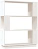 vidaXL Bücherregal/Raumteiler Weiß 80x25x101 cm Massivholz Kiefer 814055 Bild 2