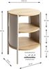 Beistelltisch >59136< in Eiche Dekor / Kaschmirgrau - 60x44cm (HxD) Bild 5