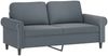 vidaXL 2-tlg. Sofagarnitur mit Kissen Dunkelgrau Samt 3202231 Bild 4