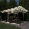 vidaXL Pavillon mit Moskitonetz & LED-Lichterkette 4x3x2,73m Cremeweiß 3070315 Bild 2