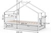 Hausbett Design Weiß 90x200 cm mit Gästebett und Matratze Vitalispa Bild 3