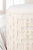 Sitzhocker mit Stauraum 45x40 cm Strukturstoff Creme Polsterhocker Wohnzimmer Schlafzimmer Bild 5