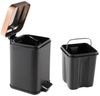 HTI-Living Kosmetikeimer Treteimer eckig Jannik 3 Liter Schwarz Kupfer, Mülleimer Kosmetikeimer mit Soft-Close-Deckel Bild 3