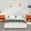 vidaXL Bettrahmen Wachsbraun 135 x 190 cm Massives Kiefernholz 873081 Bild 3