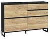 FORTE Schuhkommode in Mauvella Eiche, Schwarz - 150,1x99,3x34,1cm (BxHxT) Bild 4
