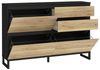 FORTE Schuhkommode in Mauvella Eiche, Schwarz - 150,1x99,3x34,1cm (BxHxT) Bild 3