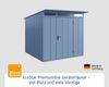 Hörmann Ecostar Metall-Gerätehaus Elegant mit Pultdach Typ 2, 238x238 cm , taubenblau, 5,7 m²,1-flüglige Tür Bild 2