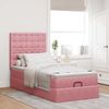 vidaXL Ottoman-Bett mit Matratzen & LEDs Rosa 80x200 cm Samt 3314431 Bild 4