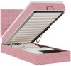 vidaXL Ottoman-Bett mit Matratzen & LEDs Rosa 80x200 cm Samt 3314431 Bild 2
