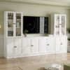 VOWNER TV-Schrank mit Bücherregalen für Fernseher bis zu 70 Zoll, 280 cm TV-Ständer (4-St) Wohnzimmer-Fernsehschrank mit gehärteten Glastüren und Einlegeböden Bild 2