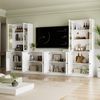 VOWNER TV-Schrank mit Bücherregalen für Fernseher bis zu 70 Zoll, 280 cm TV-Ständer (4-St) Wohnzimmer-Fernsehschrank mit gehärteten Glastüren und Einlegeböden Bild 3
