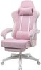 GTPLAYER Gaming-Stuhl Ergonomischer Gaming Sessel Schreibtischstuhl aus Stoff/Kunstleder (Pacekung), Federsitzkissen mit Fußstütze Bild 2