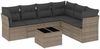 vidaXL 7-tlg. Garten-Sofagarnitur mit Kissen Grau Poly Rattan 3217690 Bild 2