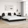 vidaXL Bett "Viana" mit Matratze Schwarz und Weiß 200x200 cm Kunstleder 3208822 Bild 3