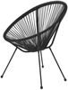 vidaXL Moon-Gartenstühle 2 Stk. Rattan Schwarz 312164 Bild 4