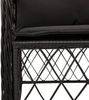 vidaXL 5-tlg. Garten-Essgruppe mit Kissen Schwarz Poly Rattan 3212043 Bild 5