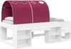 vidaXL Hochbett für Kinder mit Stauraum Weiß und Rot Holzwerkstoff 3423597 Bild 2