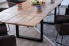 Esstisch Baumkante Mango natur 220 (320) x 100 cm Ansteckplatten schwarz NOAR 71307101 Bild 4