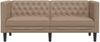 vidaXL Chesterfield-Sofa 2-Sitzer Cappuccino Kunstleder 372664 Bild 4