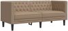 vidaXL Chesterfield-Sofa 2-Sitzer Cappuccino Kunstleder 372664 Bild 2
