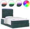 vidaXL Ottoman-Bett mit Matratzen & LEDs Dunkelgrün 120x200 cm Samt 3314387 Bild 5
