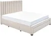 Vente-unique - LIAKO Bett Stoff Beige - B 217 cm x H 123 cm x L 174 cm Bild 3