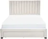 Vente-unique - LIAKO Bett Stoff Beige - B 217 cm x H 123 cm x L 174 cm Bild 4