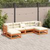 vidaXL 6-tlg. Garten-Sofagarnitur mit Kissen Wachsbraun Kiefernholz 3299568 Bild 3