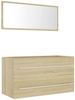 vidaXL 2-tlg. Badmöbel-Set Sonoma-Eiche Spanplatte, 90 x 38,5 x 48 cm Bild 2
