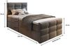 Masseno Boxbett AMON 90x200 cm mit Bonell Matratze und Topper, Einzelbett, Jugendbett, Polsterbett mit Kopfteil, Boxspringbett Bild 4