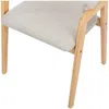 Vente-unique - SOLUNA Stuhl Stoff Beige - B 53,5 cm x H 82 cm x L 56 cm Bild 5