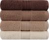 Handtuch-Set (4-teilig), 'Rainbow ', Creme, Beige, Braun Bild 2