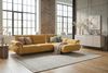 KAWOLA Ecksofa ANISSA Stoff gelb manuelle Rückenverstellung Longchair rechts 84 x 185 x 297 cm Bild 5