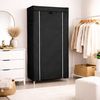 belviona Stauraumschrank, stabil & pflegeleicht, ideal für kleine Räume, schwarz 160 x 60 x 30 cm Stoffkleiderschrank, mobil mit 10 Böden Bild 2
