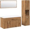 vidaXL 4-tlg. Badmöbel-Set Artisan-Eiche Holzwerkstoff 3328600 Bild 2