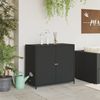 vidaXL Gartenschrank Schwarz 83x45x76 cm Poly Rattan 365543 Bild 3