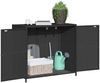 vidaXL Gartenschrank Schwarz 83x45x76 cm Poly Rattan 365543 Bild 5