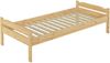 Einzelbett Bettrahmen Kiefer natur 80x200 Massivholzbett Zubehör wählbar V-60.31-08Rollrost und Bettkasten inkl. Bild 5