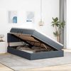 vidaXL Bett mit Stauraum und LED mit LED Dunkelgrau 140 x 200 cm Samt 3371518 Bild 4