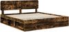 vidaXL Bettrahmen Geräucherte Eiche 180 x 200 cm Massives Kiefernholz 3412046 Bild 4